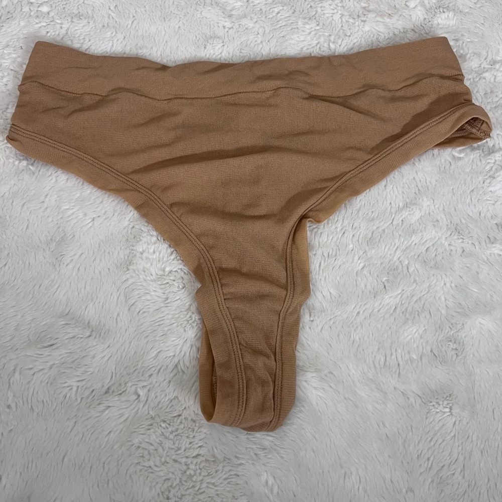 Skims Pointelle Thong Ochre Tan High Rise Underwear PN-THG-1635 Womens 3X NWT